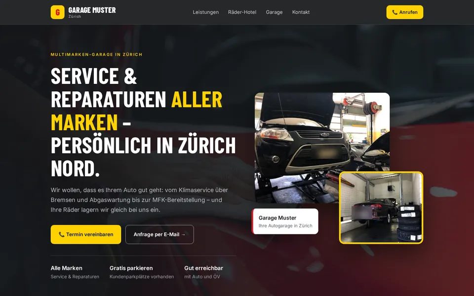 Anonymisierter Entwurf für eine Garage
