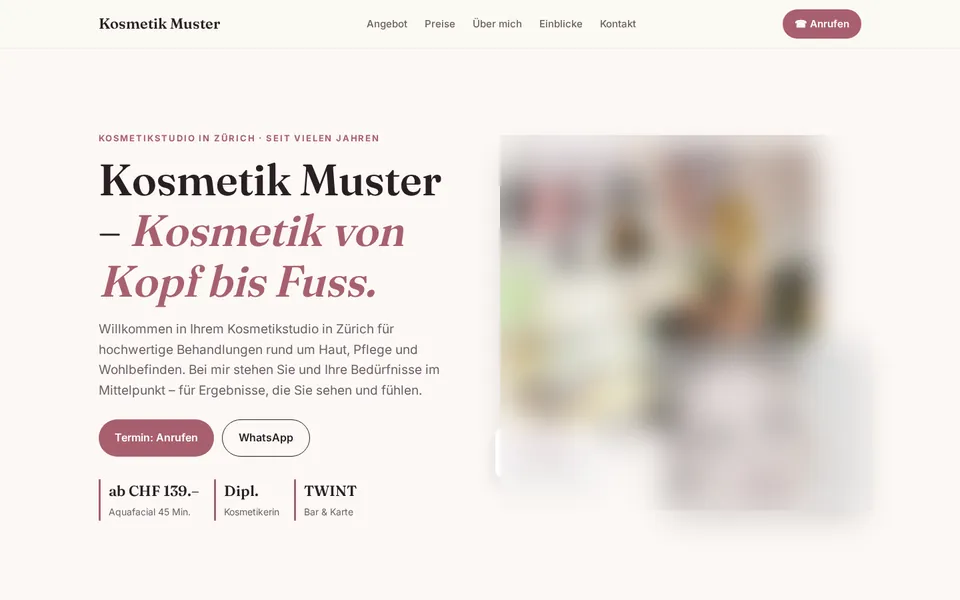 Anonymisierter Entwurf: Kosmetik