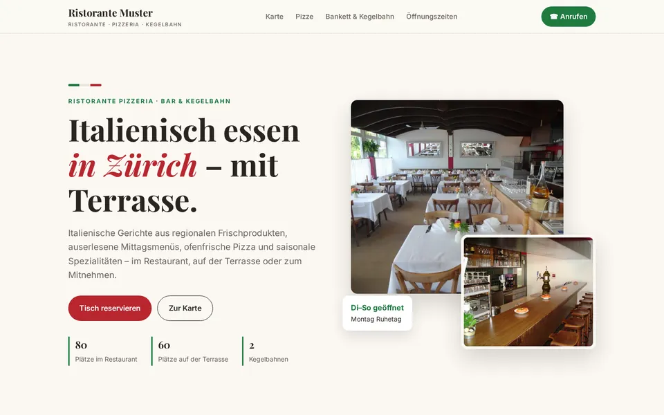 Anonymisierter Entwurf: Restaurant